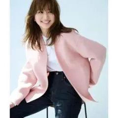 タグ付き　23区　ウールリバーショートコート　マンテコ　ピンク　30 2025年最新】23区 リバーショートコートの人気アイテム - メルカリ