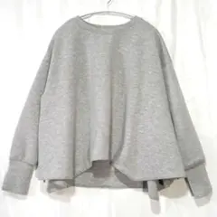 【ディ アンド グレイド】プルオーバー/スウェット /体型カバー /グレー