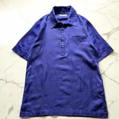 GalaabenDガラアーベント シルク混 シャツ M 半袖 紫 バイカラーのサムネイル