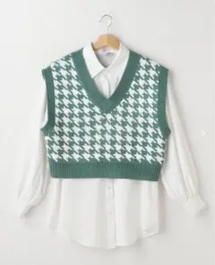 INGNI 千鳥格子柄ベスト