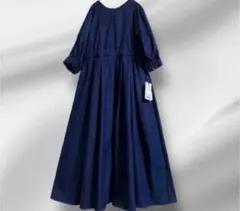 大きいサイズ新品タグ付RUIRUE BOUTIQUE インディゴデニムワンピース