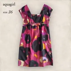訳あり新品★aquagirl アクアガール ニュアンスドットワンピース 36のサムネイル