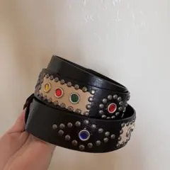 ヴィンテージ風スタッズベルト　HTC似