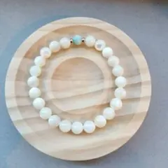 ラリマー&マザーオブパール ブレスレット