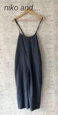 niko and ... ニコアンド サロペット オールインワン 後ゴム ブルー