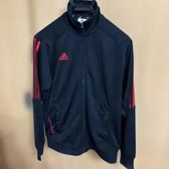 adidas トラックジャケット ブラック レッド
