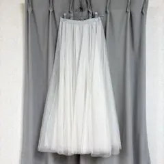 【at118】グレイル　ボリュームロングチュールスカート　アイボリー