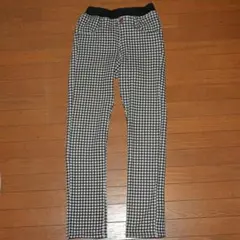 Navy キッズ 暖パン ギンガムチェック スリムフィットパンツ サイズ150