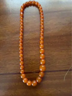 《値下げ依頼OK》琥珀 アンバー ネックレス ヴィンテージビーズ グラデーション