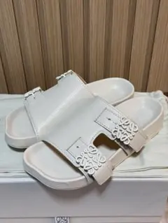 a*n様 LOEWE ロエベ イーズ バックル フラット サンダル ベージュ 2 a*n様 LOEWE ロエベ イーズ バックル フラット サンダル ベージュ 2