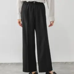 【新品】グローバルワーク　あったかスッキリイージーパンツ　ブラック　M