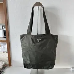 PRADA ナイロン トートバッグ左右両開きWファスナー カーキのサムネイル