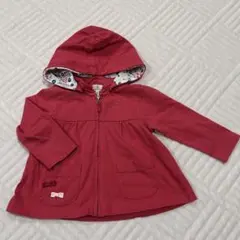 KUMIKYOKU 赤 フード付き トレーナー 80