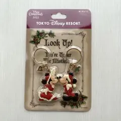 【新品】ミッキー ミニー キーチェーン クリスマス 2022 ケープコッド