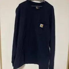 Carhartt ネイビー 長袖Tシャツ Sサイズ