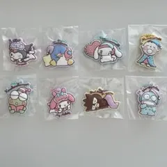 【サンリオキャラクターズ】 ぷっくりラバーマスコット 8個セット
