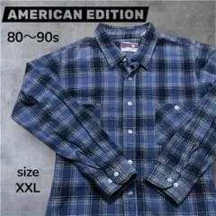 80〜90s AMERICAN EDITION ネルシャツ XXL