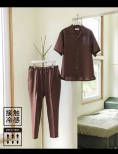 ADAM ET ROPE' セットアップ　オープンカラーシャツ ＆ パンツのサムネイル