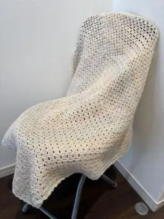 ハンドメイド 手編みブランケット マルチカバー