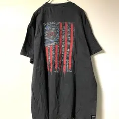 アメリカ国旗 USA デザイン Tシャツ L 黒 プリント