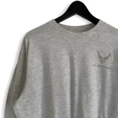 U.S.AIR FORCE ロゴ ロングスリーブ Tシャツ 杢グレー E18