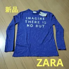 ZARA　新品　未使用　長袖　シャツ　140cm　青　ブルー