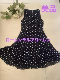 LAUREN RALPH LAUREN ドット柄 ノースリーブワンピースのサムネイル