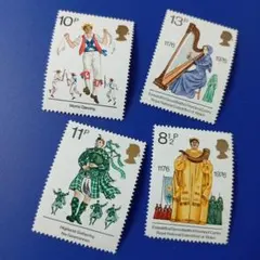8768 外国切手 イギリス 1976年 英国の文化と伝統 4V