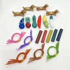 ♦︎ 959 陶器 箸置き 馬型輪 野菜 ５色水引紙 はしおき 漆器 ５色箸置