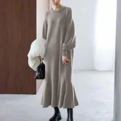 【美品】SLOBE IENA CASADEL イエナ ニットワンピース フレア