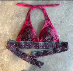 ピンク エスニック　水着Мサイズ　ブラのみ