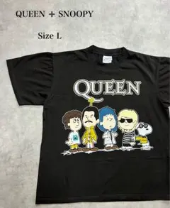 QUEEN + SNOOPY コラボ Tシャツ ブラック Lサイズのサムネイル