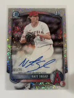 /71 Nate Sneed 1st Bowman Auto Topps