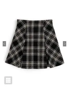 GRL グレイル インパン裏地付きツイードチェックミニスカート［tu891］