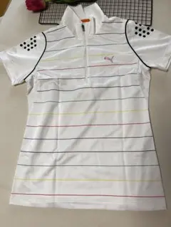 PUMA GOLF ゴルフウェア 半袖 ハーフジップ シャツ Lサイズレディースのサムネイル