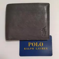 POLO RALPH LAUREN 二つ折り財布〈紺〉【新品タグ付】