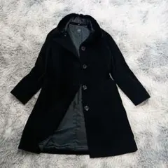 ✨アーティクル インコニュ✨2way アンゴラ混 ロングコート 黒 9 レッキス