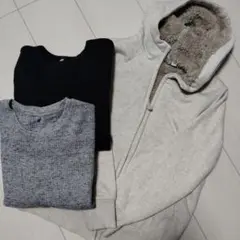 ユニクロ　キッズ　ボアスウェットフルジップパーカー　セット！ 140