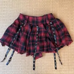 PSYNYXX 赤×黒チェック スカパン