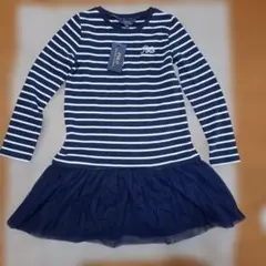 Polo Ralph Lauren ストライプ長袖ワンピース 8-10 140