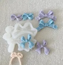 匿名配送☆ハンドメイド用シリコンモールド☆4種のリボン