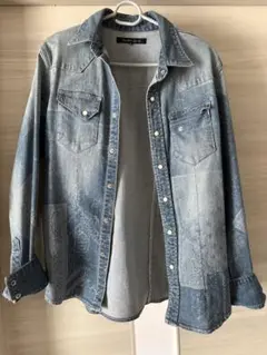 デニムパッチワークシャツ