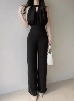 ⭐︎値下げ⭐︎DHOLIC完売品 ホルターネック ハイウエストパンツ オールインワンのサムネイル