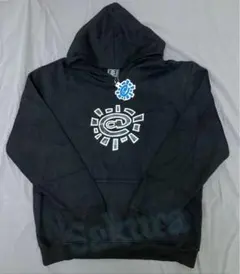 最後の一点 always グラフィックプリント黒パーカー