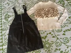 GU ワンピース　ニットカットソーベストセット　140