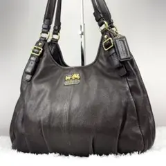 美品✨コーチ マディソン マギー ショルダーバッグ レザー ダークブラウン
