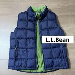 L.L.Bean ダウンベスト ネイビー×グリーン XL18