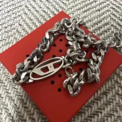 DIESELシルバーチェーンネックレス