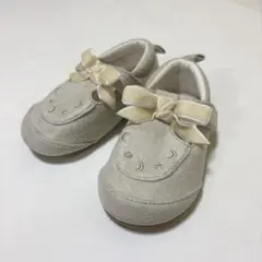 Cottoli コトリ バースデイ ベビーシューズ クリーム色 14cm