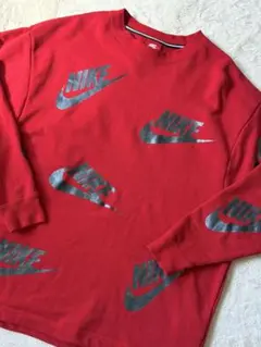 NIKE ナイキ　ロゴプリント トレーナー L レッド